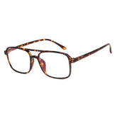 Eddie TR90 Vintage Double Beam Glasses Geometric Frames Southood Leopard
